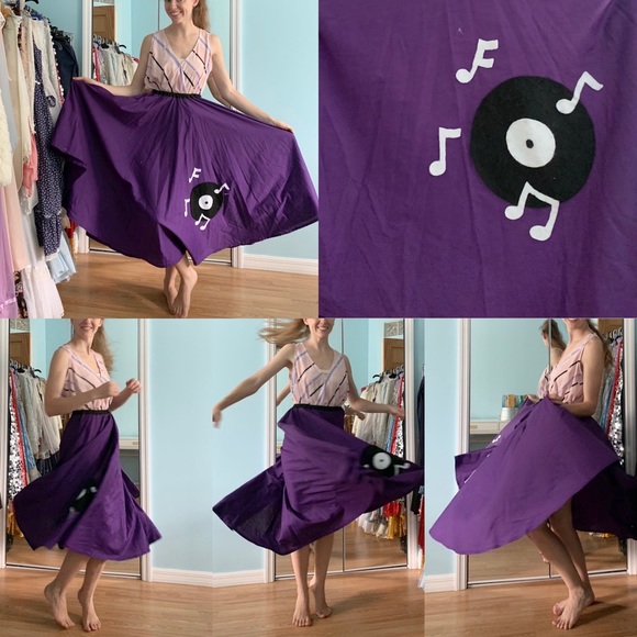 SOLD 50s Sock Hop Swing Circle Skirt - Picture 4 of 4
